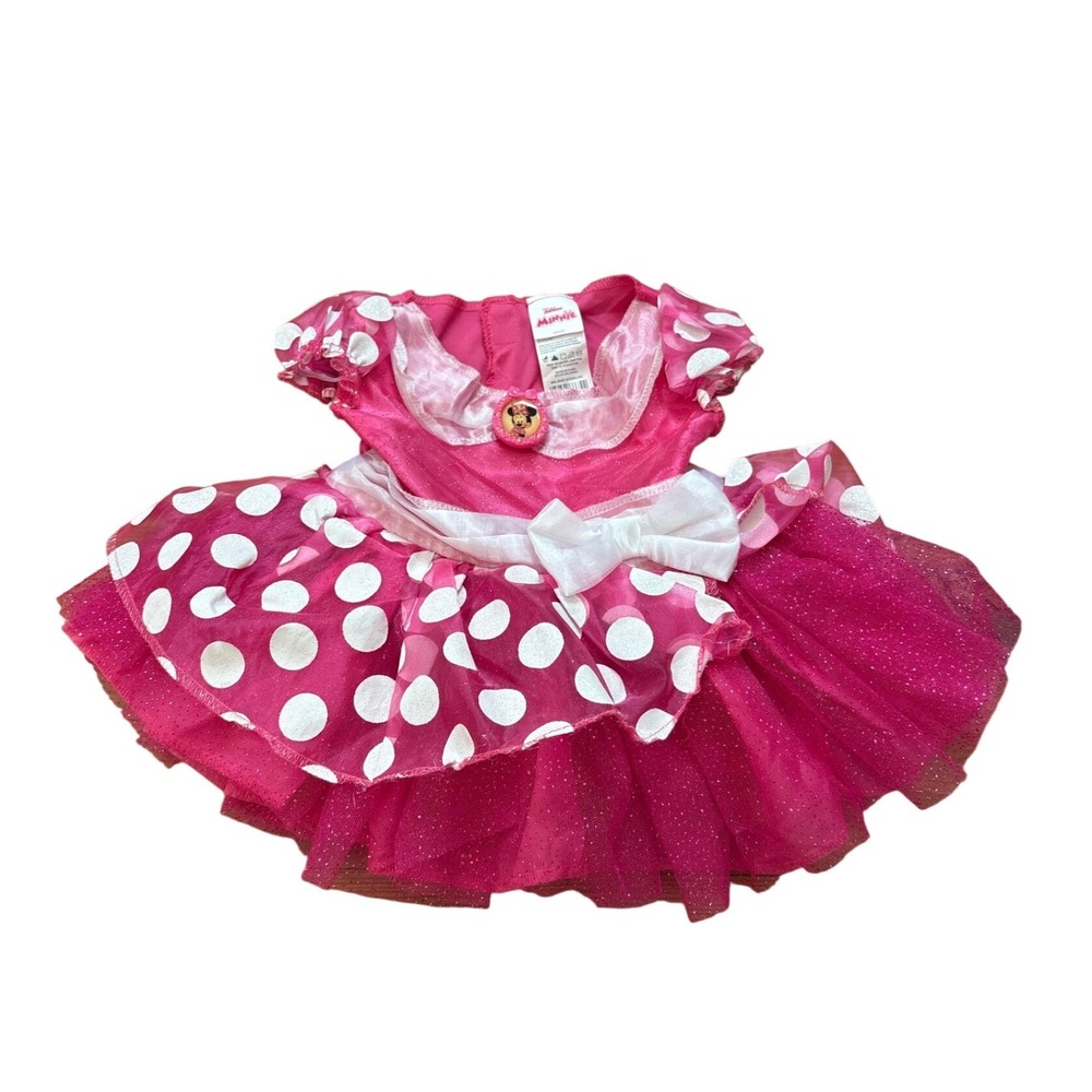 Disney‎ Minnie Mouse Costume Kids Pink Polka Dot Tutu Dress SIZE 12-18 Months